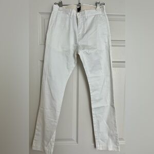 Mens J. Crew 484 Slim-fit stretch chino pant white size 28/30